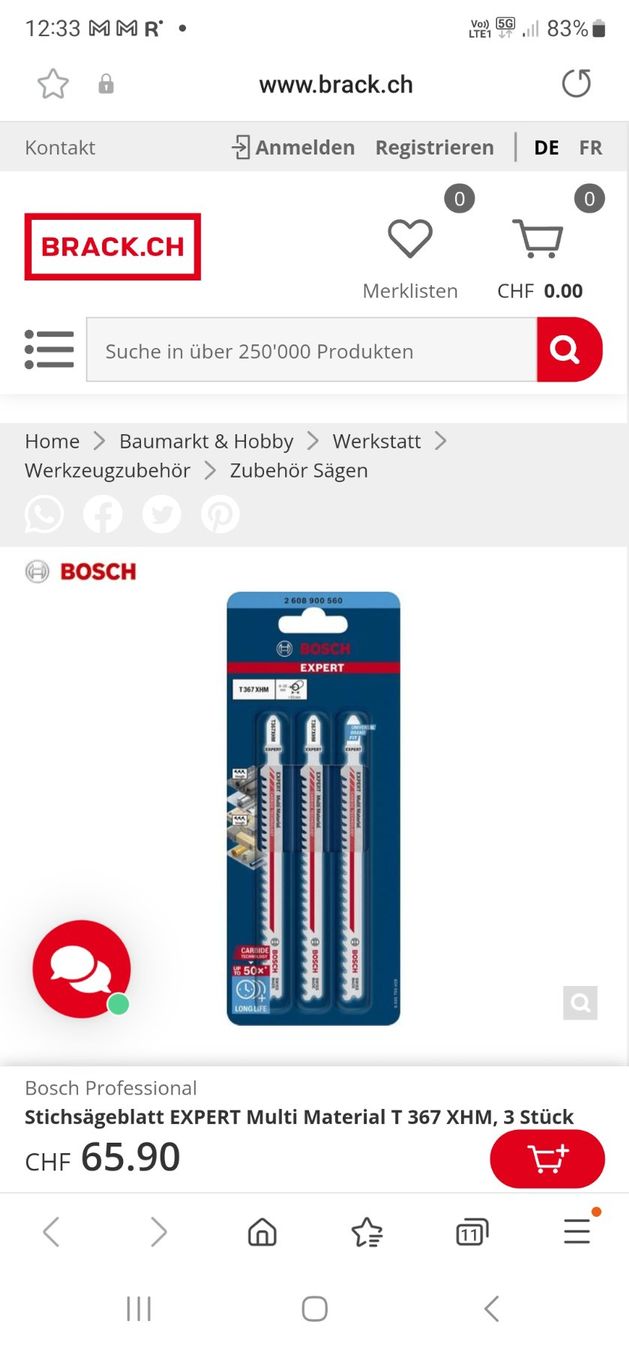 Bosch Seghe: Stichsäge Blätter Bosch Profi Schnäppchen – Nuovo e nell'imballaggio originale da Zürich venduto da adi0111 6