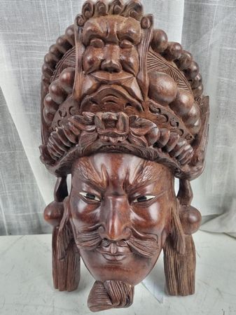 Asiatika Maske aus Holz China Mongolei