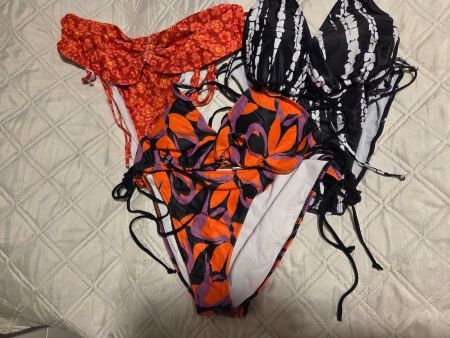 3er Set trendige Sommer Bikinis, versch. Muster, Gr. XL