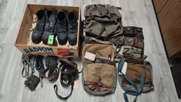 Schweizer Armee/  Militär Ausrüstung, Schuhe, Gürtel, Tasche