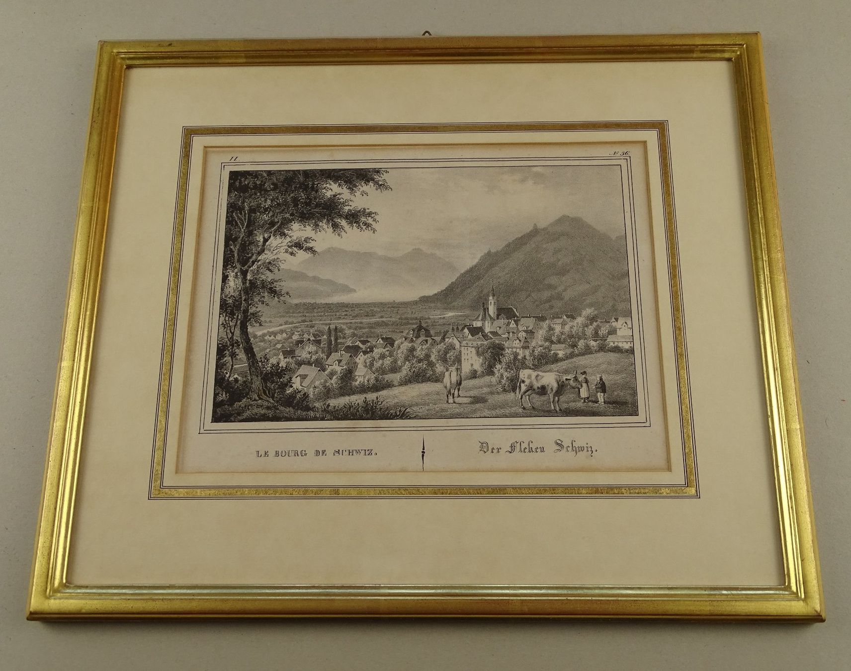 Incisioni: SCHWYZ, LITHOGRAPHIE UM 1840 – Usato da Grüningen venduto da Kartensammler