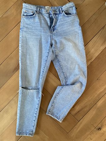 Coole Mom Jeans im Stone Wash Stil, Grösse 38