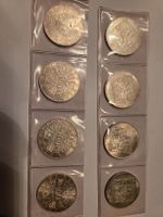 8 Stücke, 100 Schilling Münzsammlung, Silber
