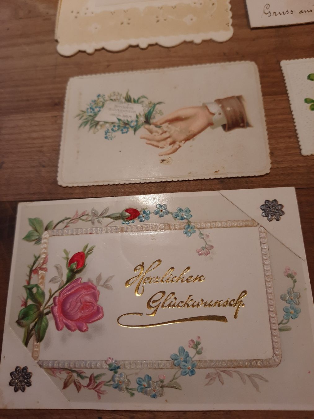 Carte collezionabili: Romantische,   nostalgische Glückwunsch-Kärtli – Usato da Busswil BE venduto da balu37 5