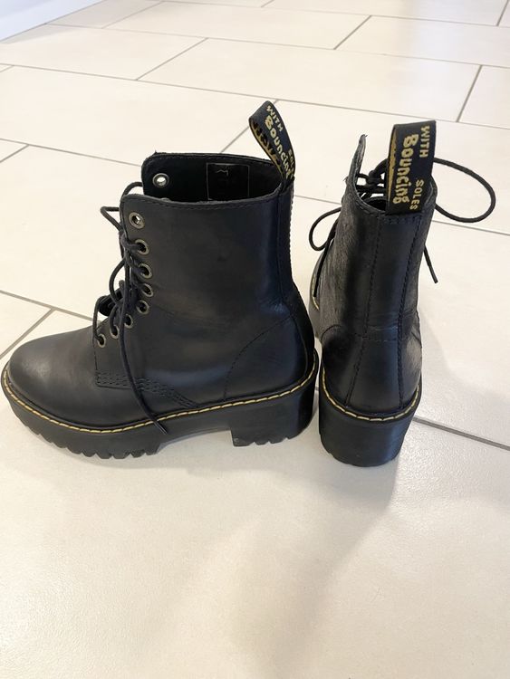 Bottes VALROY En Cuir Noir Lisse - Taille 36 - Talon 7,5 Cm - Occasion Très Bon état