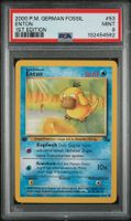 PSA 9 Enton Fossil 1.Edition 53/62 Deutsch