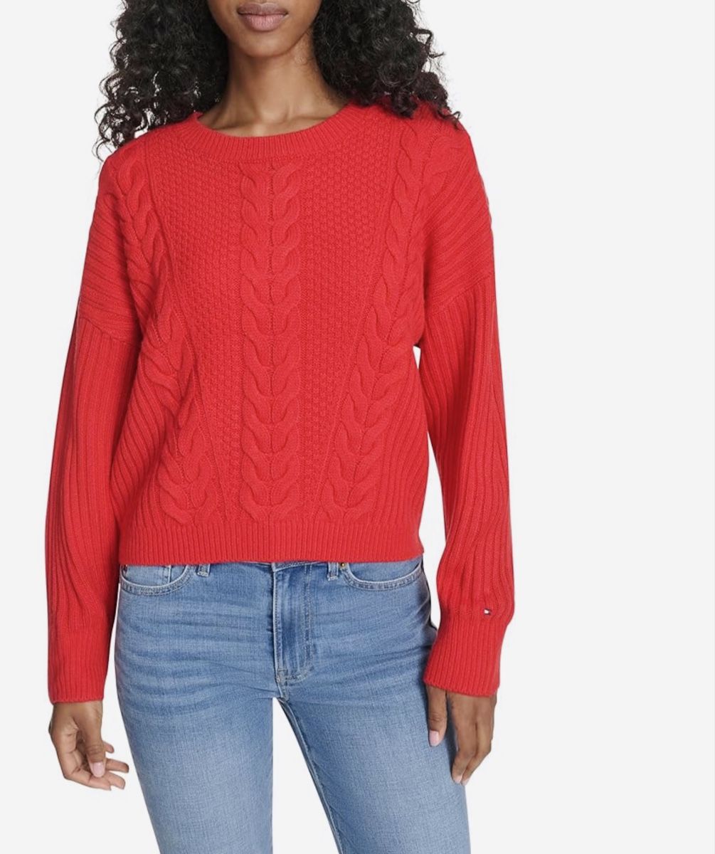 Tommy Hilfiger Maglioni & Felpe: Pull Tommy Hilfiger rouge torsadé XL – Nuovo e nell'imballaggio originale da Lausanne venduto da Magic1900 2
