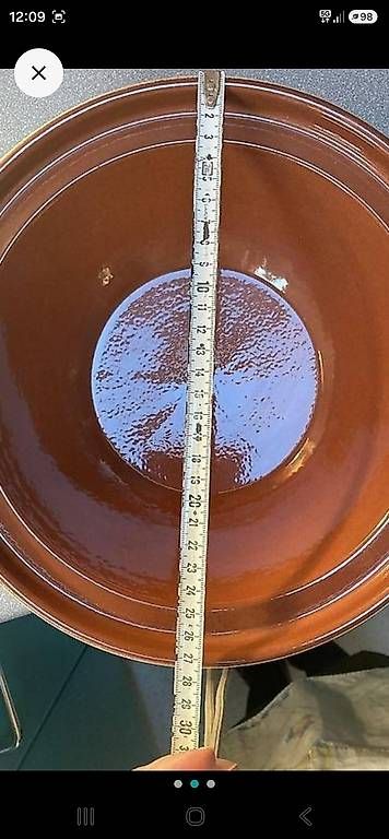 Skulpturen & Statuen: Tagine terre cuite brun avec décor rayures neuve – Gebraucht aus Monthey von Chez-Dani-81 1