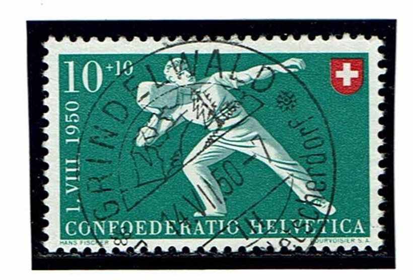 Alle Briefmarken: Pro Patria B47 Vollstempel Grindelwald – Gebraucht aus Neuchâtel von yacamoto