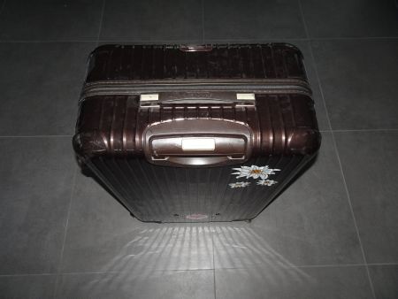 Koffer Rimowa Salsa braun mit Aufkleber guter Zustand