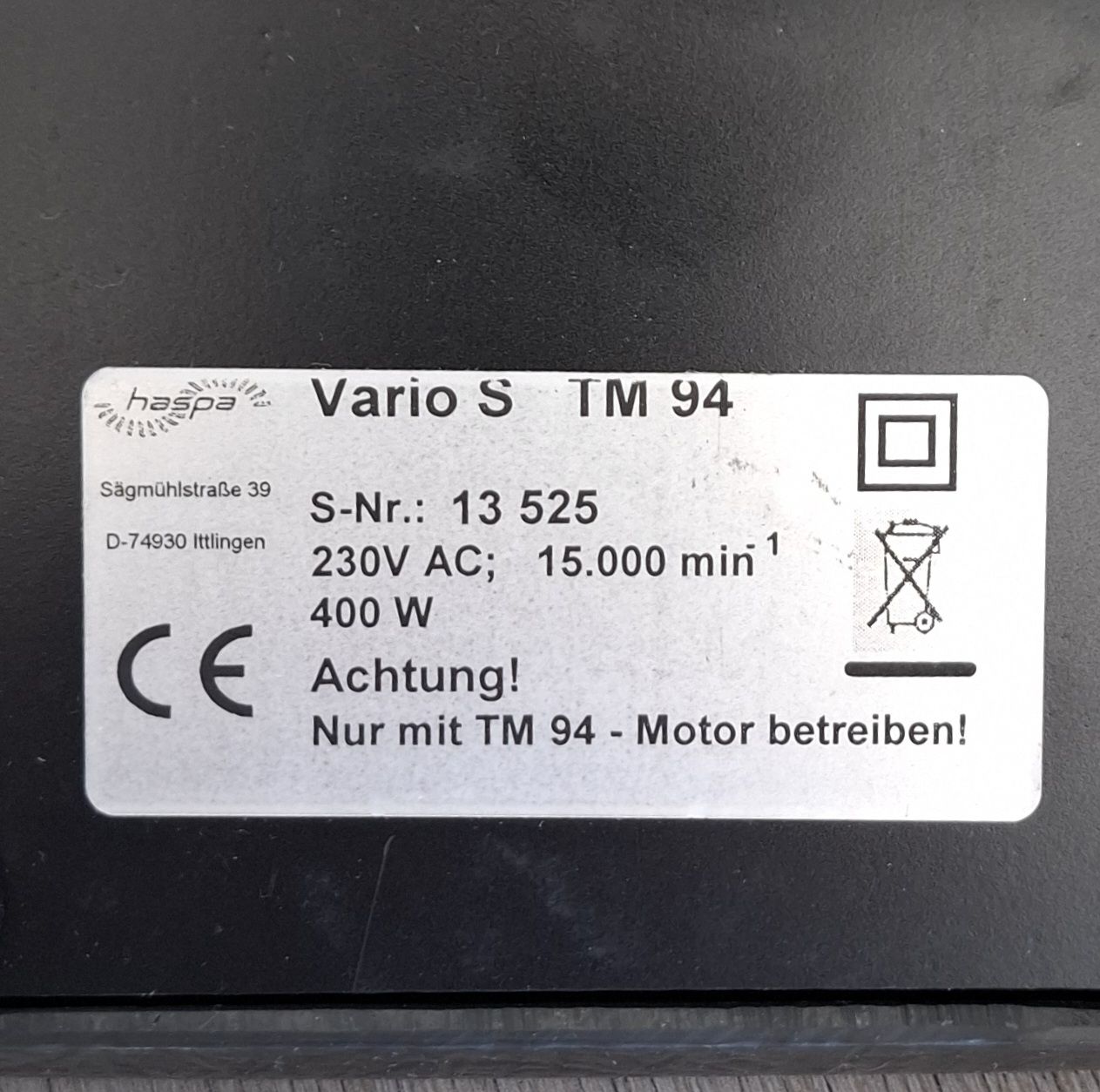 Tutte le macchine: Hängebohrmotor Haspa TM 94 – Nuovo (secondo la descrizione) da Reinach BL venduto da Malin20 7