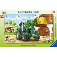 Rahmenpuzzle 15 Teile Traktor auf dem Bauernhof