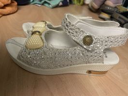 Sommer Sandalen, Mädchen Schuhe, Glitzer, Grösse 35