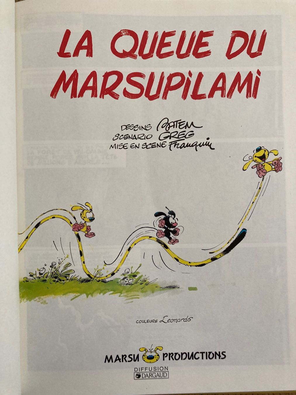 BD: Comic Marsupilami 1987 "La Queue du Marsupilami" – D'occasion à Weiningen ZH par Samsonite7 1
