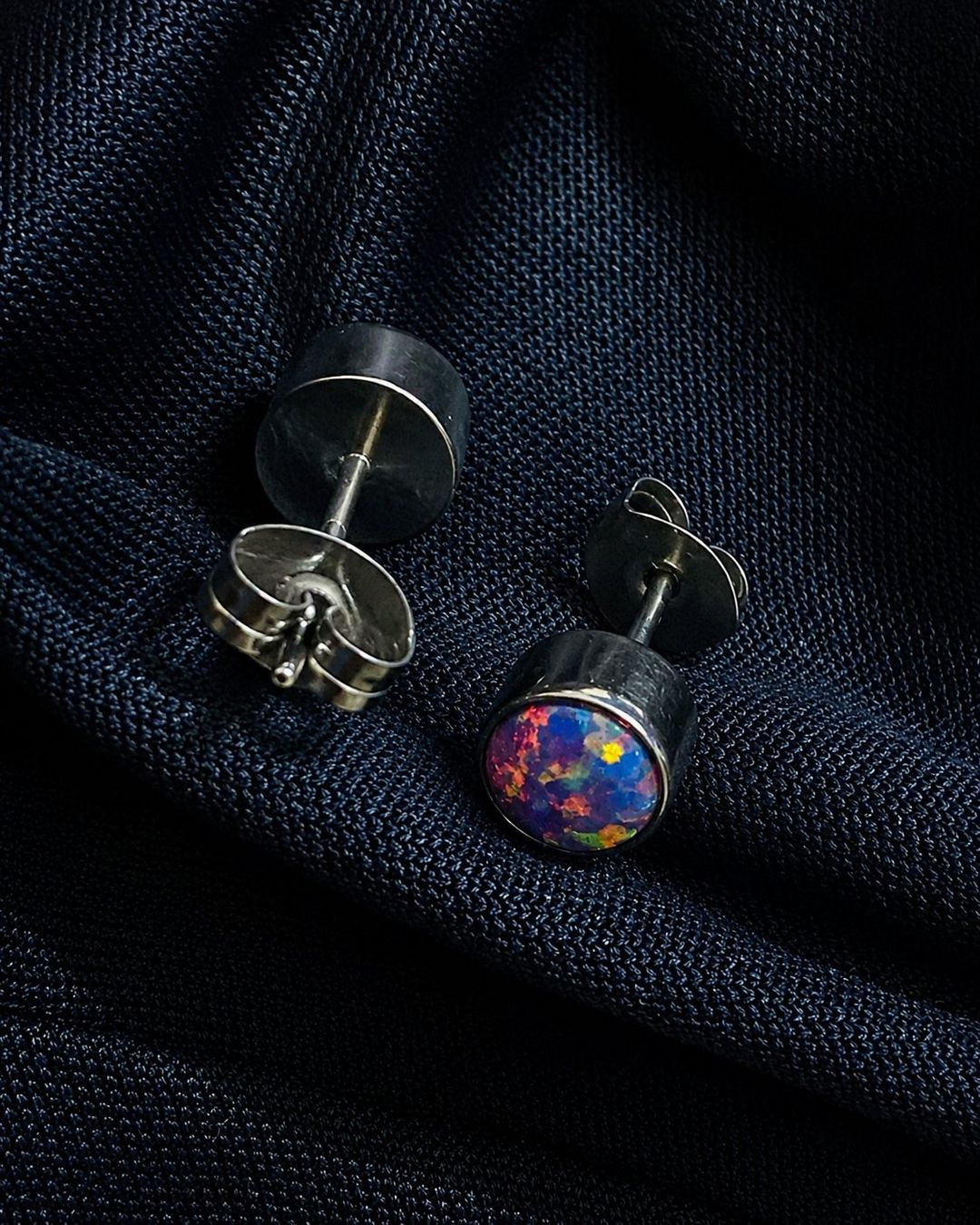 Boucles d'oreille: Ohrstecker aus Titanium mit Opal – Neuf avec emballage d'origine à Matten b. Interlaken par kero71 4