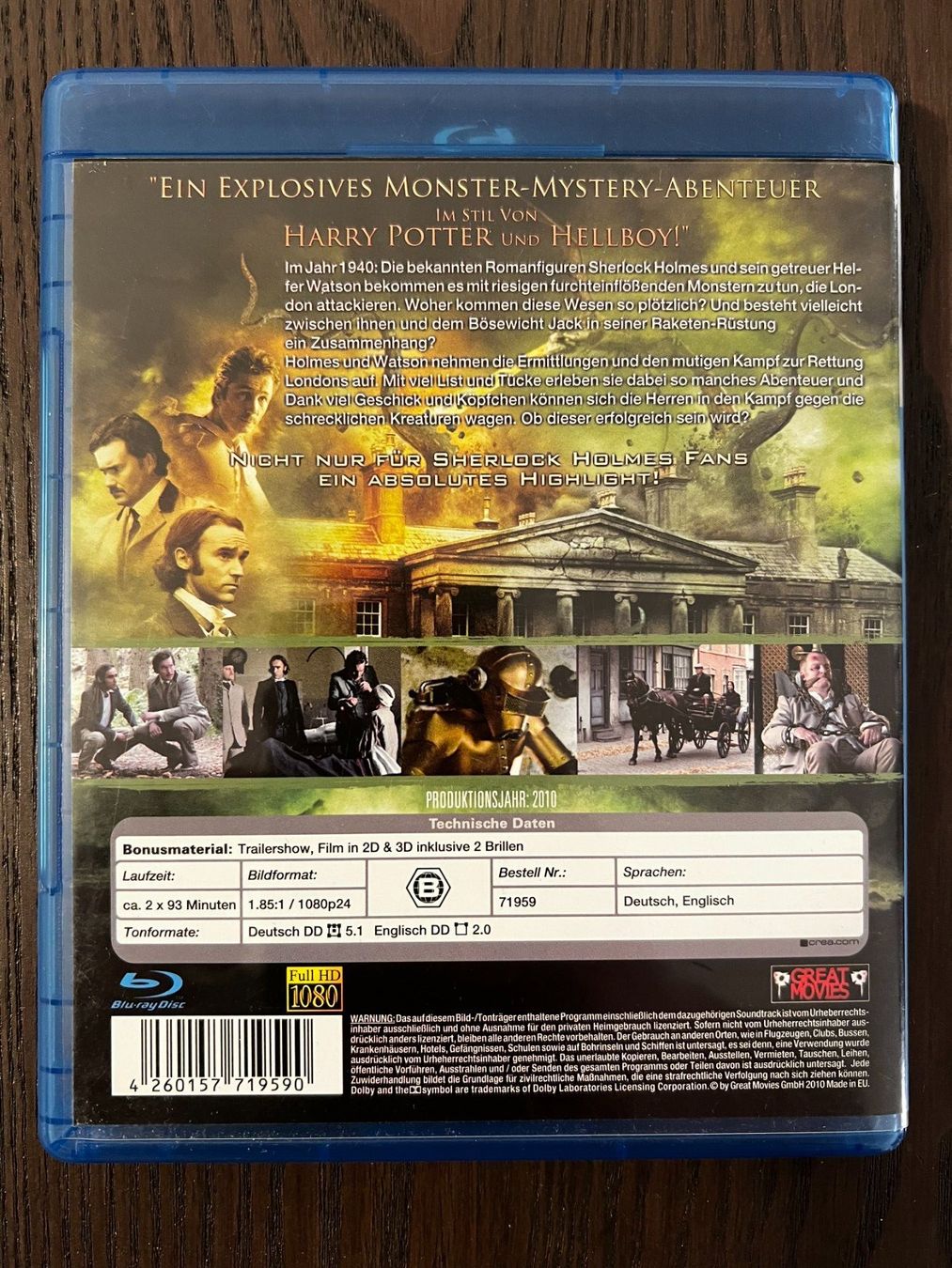 Tutti i DVDs: Sir Arthur Conan Doyles Sherlock Holmes 3D – Usato da Zürich venduto da Blu-ray_ZH 1