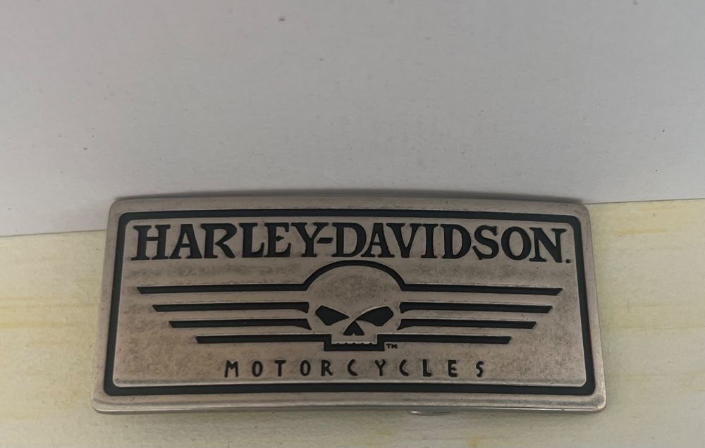 Boucle De Ceinture Vintage Harley-Davidson Raintree 1978 - Dorée - Style Western Imprimé Animal - Occasion Très Bon état