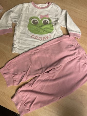 Migros Pyjama Frosch Motiv weiss rosa Gr.74