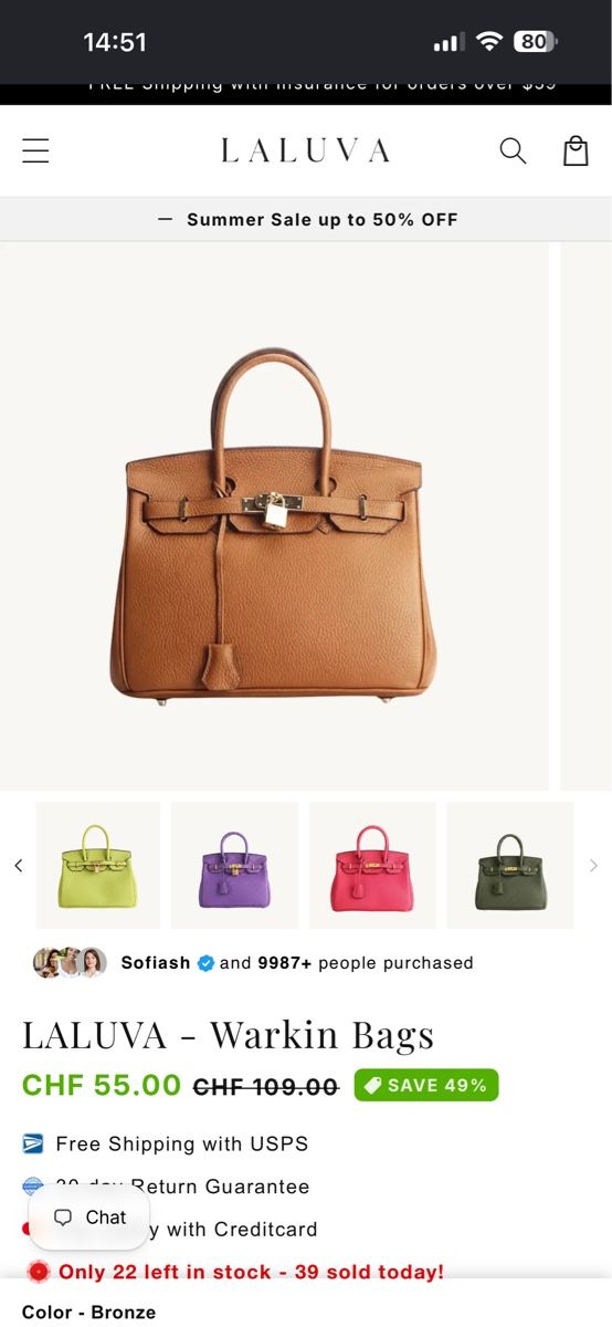Borse da donna: LALUVA Warkin Bag – Usato da Zürich venduto da Vtrende 2