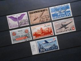 CH Z 12/12z/18/26/36/40/42 Flugpost  1946  CHF 253 - Lot 796