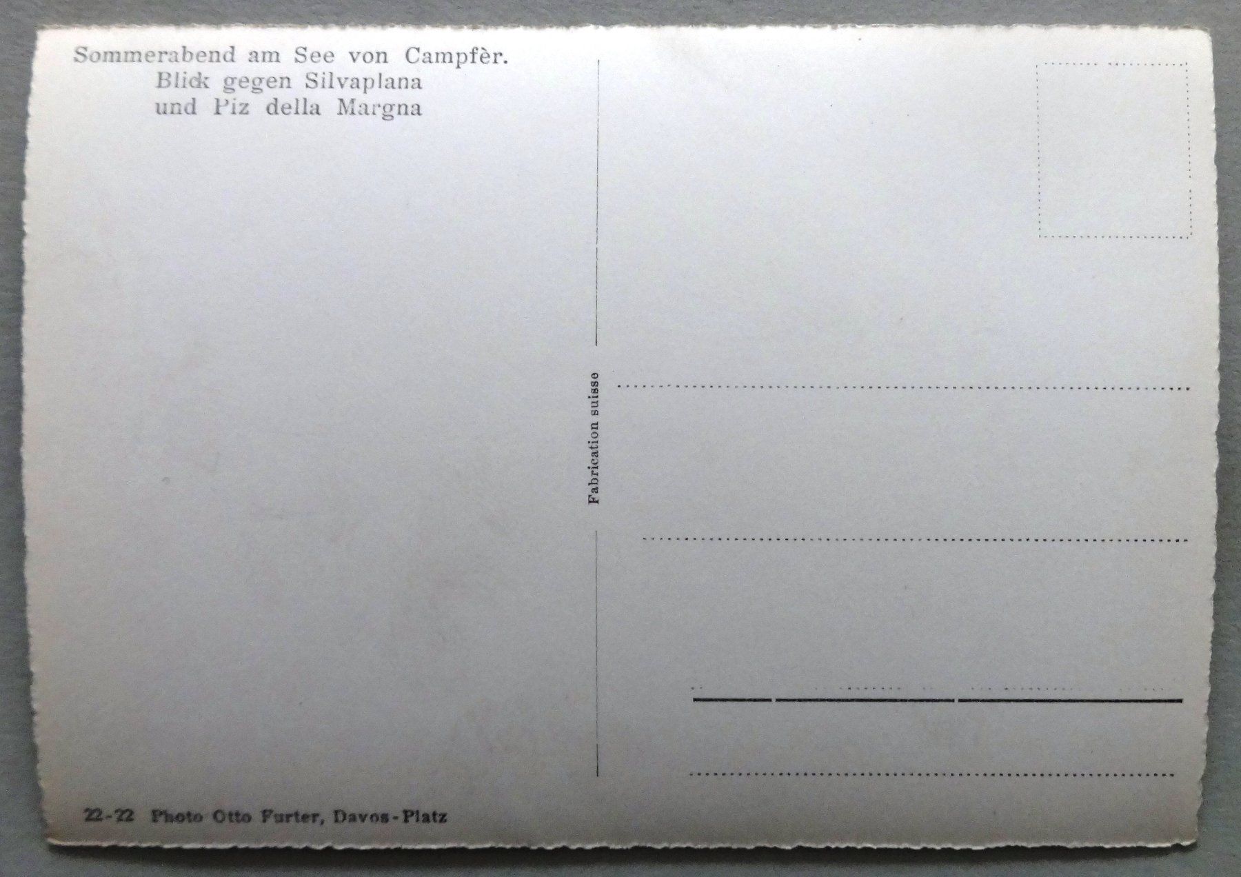 Cartoline postali: Sommerabend am See vom Campfèr – Usato da Fétigny venduto da Billy2miny 1