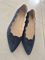 Brenda Zaro Suede Ballerinas, Blau, Gr. 38.5 