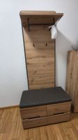 Garderobenpaneel mit Sitzbank Holzoptik guter Zustand