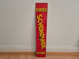 Altes Emailschild Kobold Schokolade Altona Emaille Schild