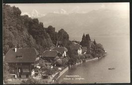 Oberhofen, Uferpartie mit Privathäuser, gelaufen 1919