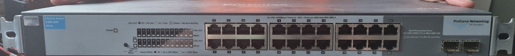 Hewlett Packard Hub & Switch: HP ProCurve 1400-24G J9078A – Usato da Oberdiessbach venduto da threetat 1