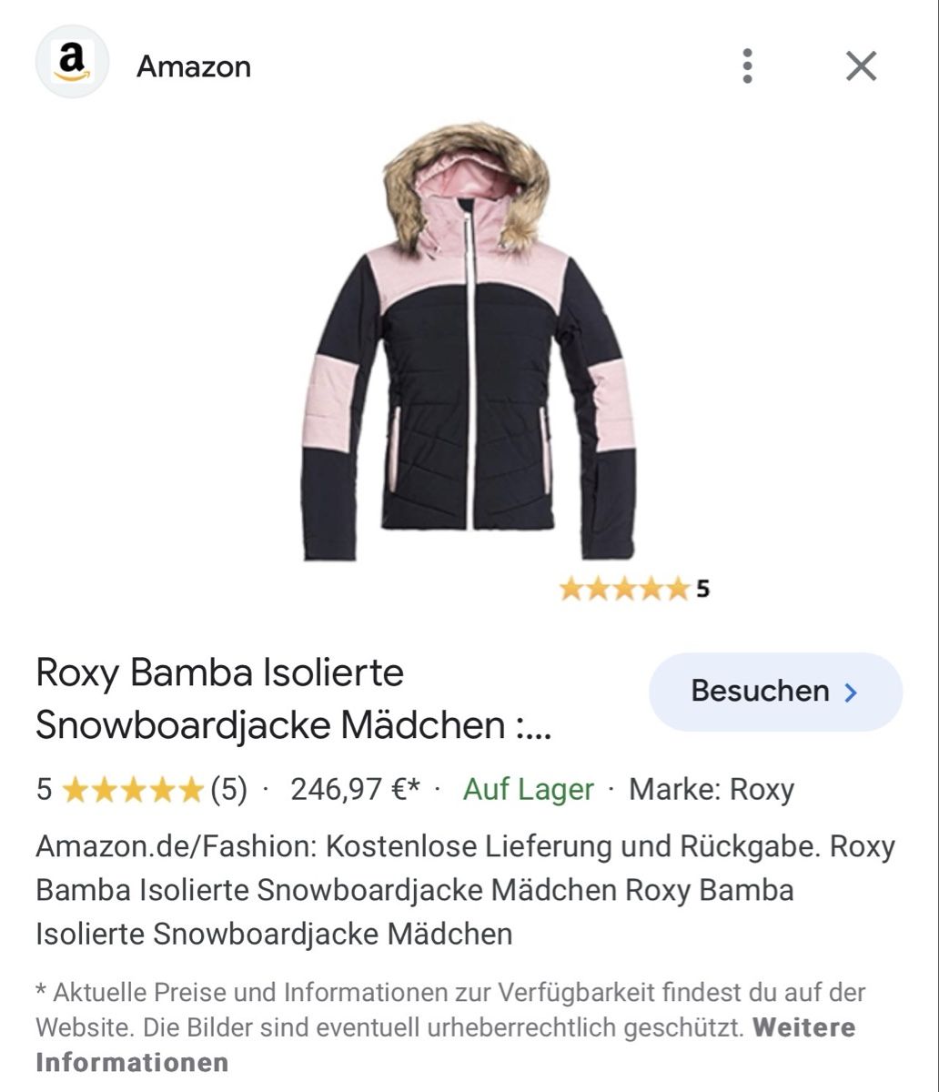 Roxy Giacche & Cappotti: Roxy Winter Jacke 14 XL 15K – Usato da Pratteln venduto da Luxus.Fee 1