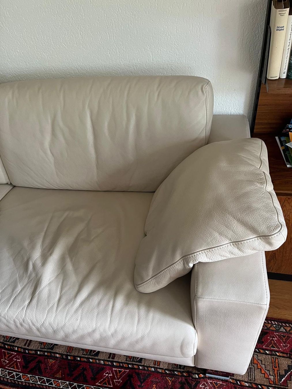 Pfister Divani: Sofa Echtleder beige 195 cm – Usato da Reinach AG venduto da die_9t5z 1