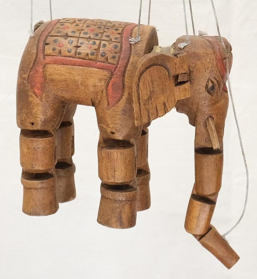 Statuette: Marionette Elefant aus Holz 18cm – Usato da Zürich venduto da Masala-Oase 1