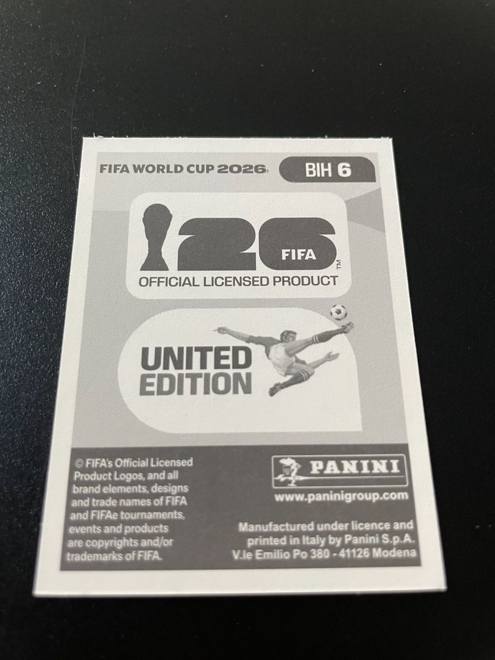Panini Carte collezionabili: FIFA WM 2026 Sticker BIH 6 – Usato da Fahrwangen venduto da Venez 1