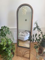 70s Vintage Spiegel Boho Holz 70er Standspiegel