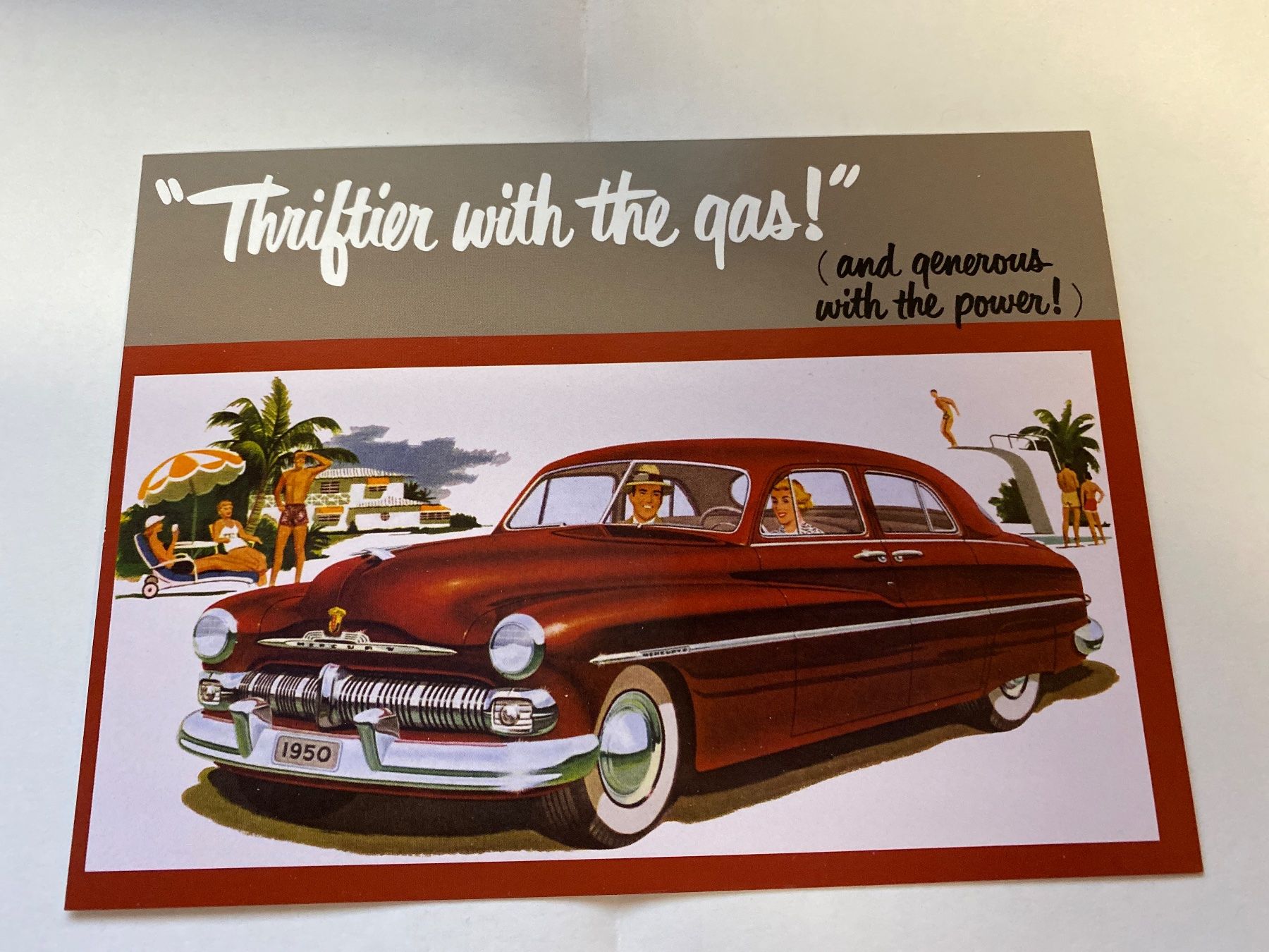 Cartoline postali: Carte postale vintage Mercury 1950 – Usato da Le Brassus venduto da cinema13