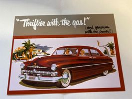 Carte postale vintage Mercury 1950