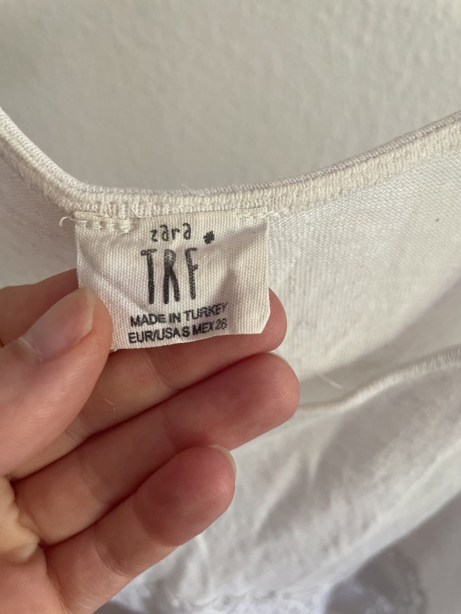 Zara Top: Zara TRF Top mit Spitze, weiss, Grösse S – Usato da Zürich venduto da ape_gb8z 1