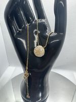 Goldkette mit Anhänger, Zirkonia besetzt