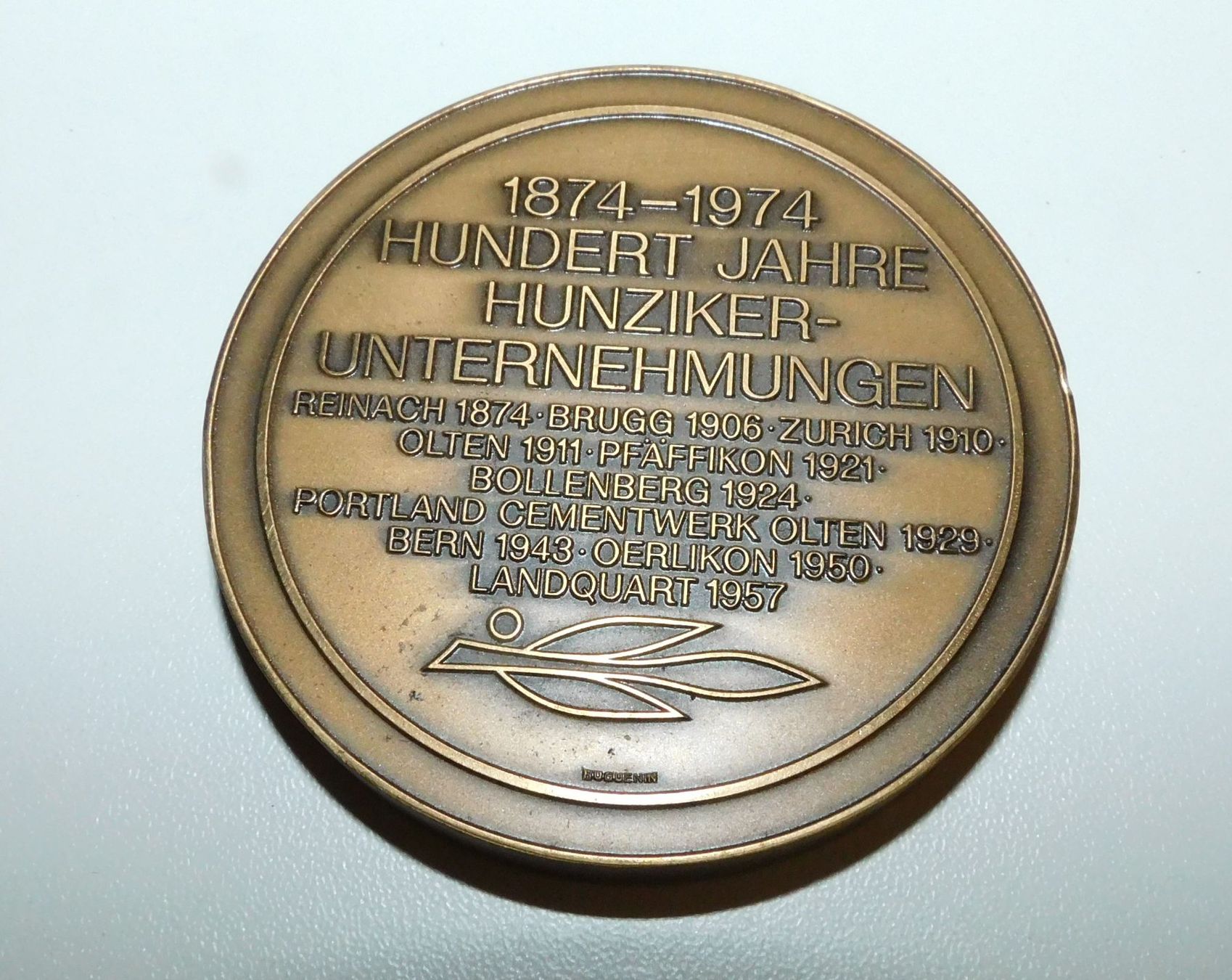 Tutte le decorazioni: Bronze Werbe Briefbeschwerer   6 cm dm  mit – Usato da Sursee venduto da 76 4