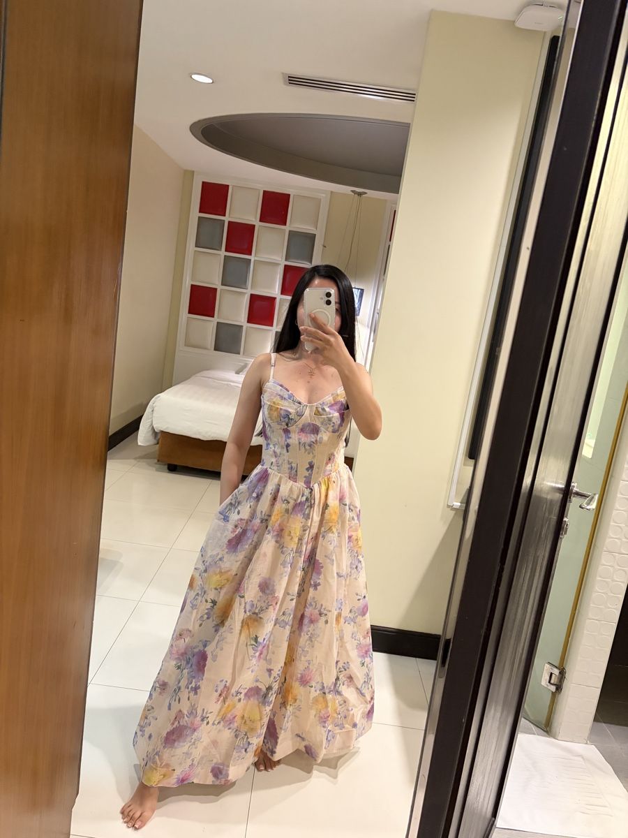 Vestiti: Floral Linen Blend Midi Dress – Nuovo (secondo la descrizione) da St.Josefen venduto da lop_lh8d 4