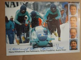Bobteam Hiltebrand - 4x Handsigniert 80/90er Jahre