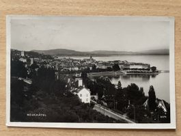 Alte Ansichtskarte Neuchâtel 1930, nach Glarus