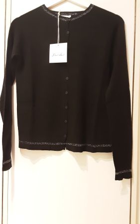 Cardigan neuf Sanda', S, noir, 65%viscose, 5%angora
