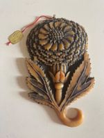 Altes Wachsbild, Blumenmotiv (für Fruchtbarkeit?).
