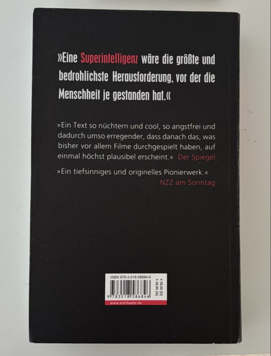 Libri: Nick Bostrom: Superintelligenz - Top Zustand! Roman. – Nuovo (secondo la descrizione) da Obfelden venduto da fio_7rk7 1