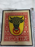 Pro Juventute 1918 Wappen Uri gerahmt mit Unterschrift