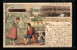 Litho Zug, Ortsansicht und Kakao, Suchar
