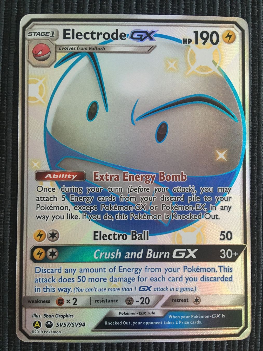 Pokémon Carte collezionabili: Pokemon Electrode GX Shiny Hidden Fates Mint – Nuovo (secondo la descrizione) da Wabern venduto da Collectfun