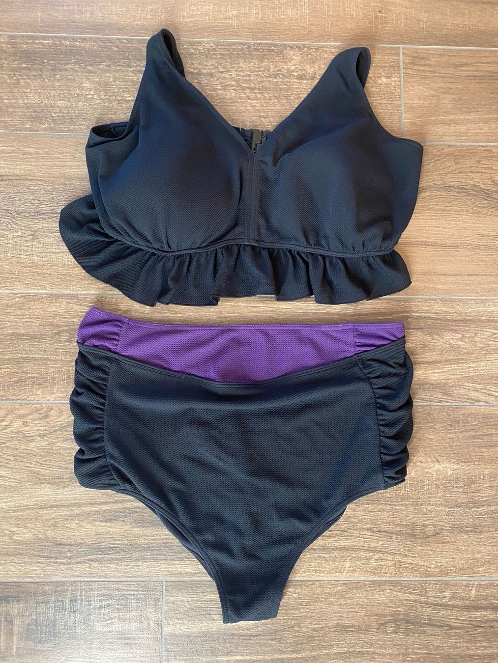 Costumi da bagno & Bikini: Ulla Popken Bikini Set Struktur Rüsche schwarz Gr. 56 – Usato da Pratteln venduto da a23_j2gs 1